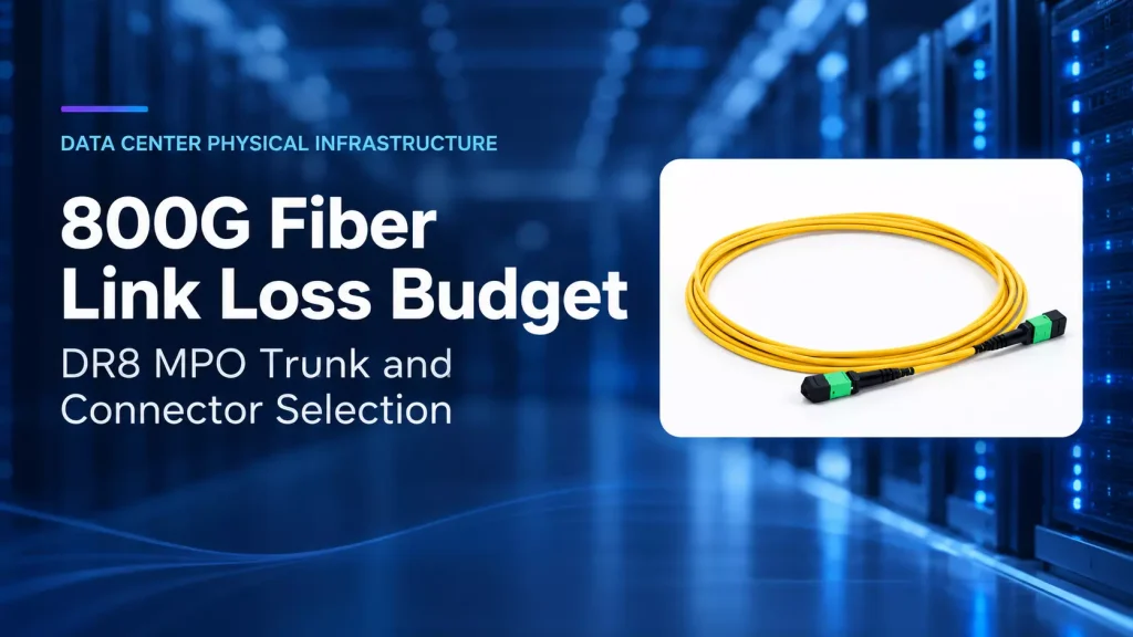 800G Fiber Link Loss Budget: DR8 MPO Trunk and Connector Selection