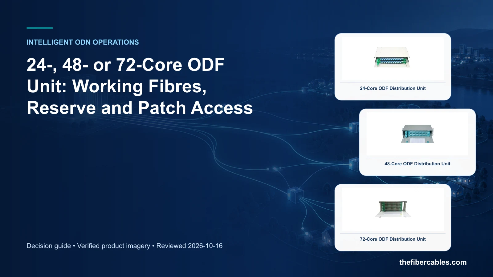 ODF unit capacity selection: 24-Core ODF Distribution Unit selection guide
