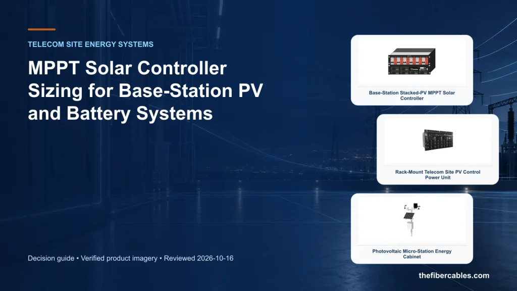 MPPT Solar Controller Sizing for Base-Station PV and Battery Systems