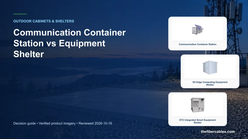 Communication Container Station vs Equipment Shelter