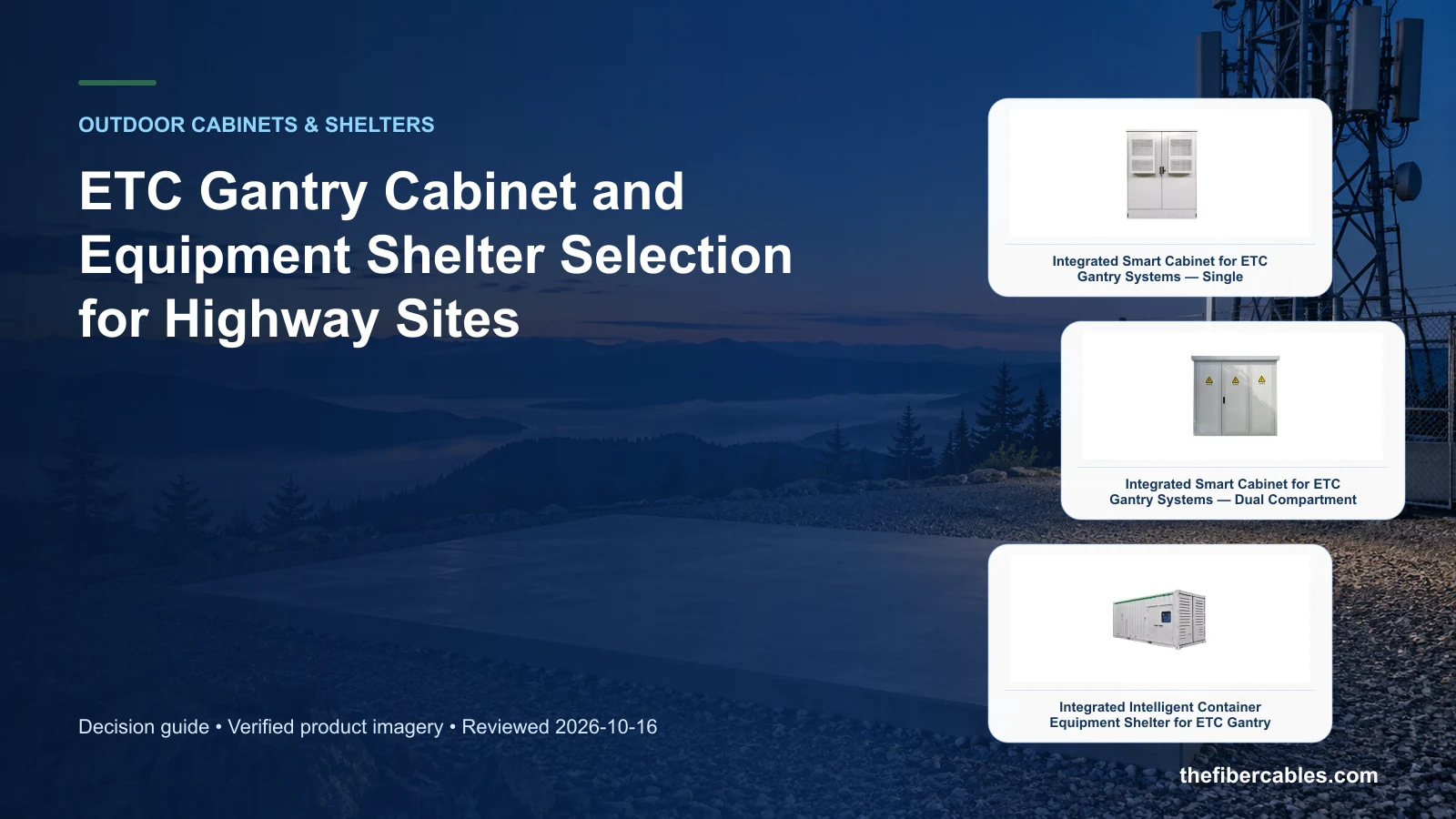 ETC gantry cabinet: Integrated Smart Cabinet for ETC Gantry Systems — Single Compartment selection guide