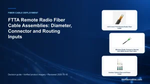 FTTA Remote Radio Fiber Cable Assemblies: Diameter, Connector and Routing Inputs