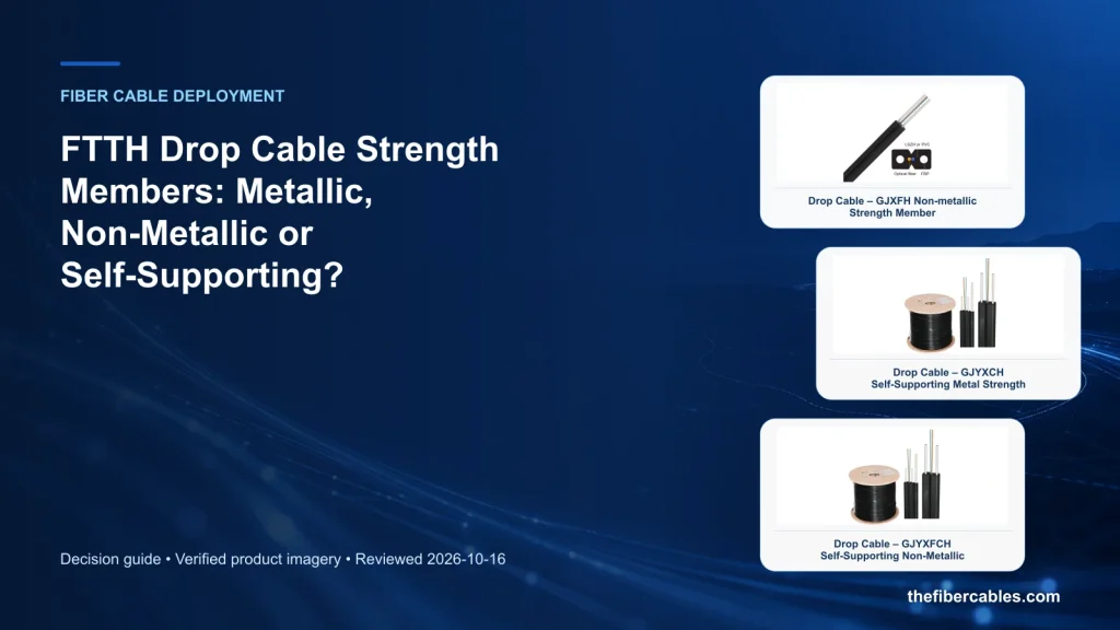 FTTH Drop Cable Strength Members: Metallic, Non-Metallic or Self-Supporting?