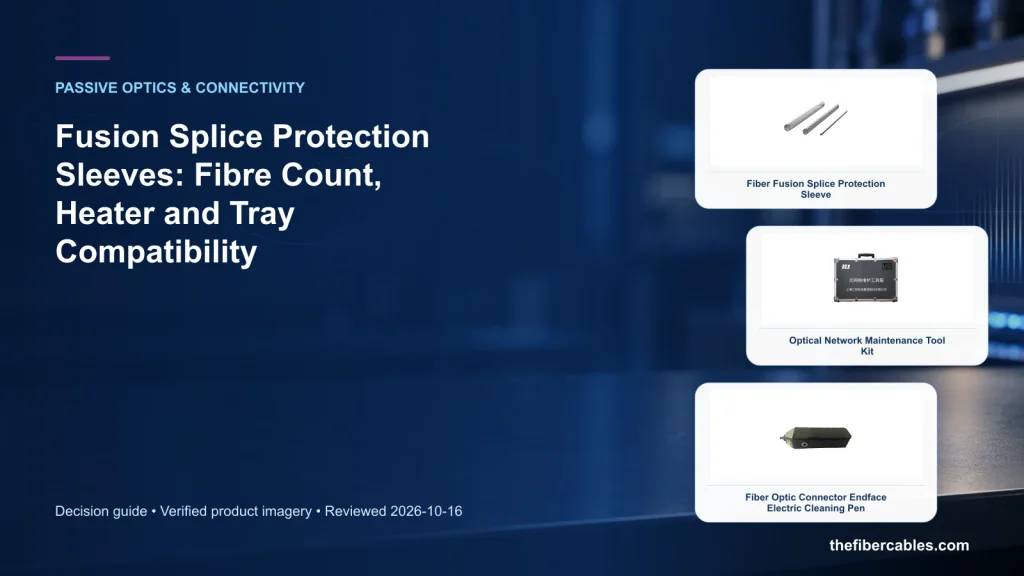 Fusion Splice Protection Sleeves: Fibre Count, Heater and Tray Compatibility
