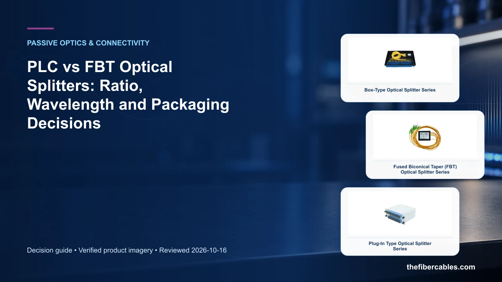 PLC vs FBT optical splitter: Box-Type Optical Splitter Series selection guide