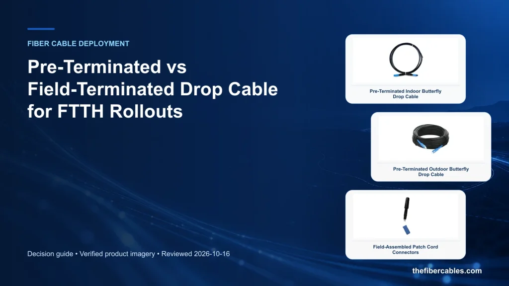 Pre-Terminated vs Field-Terminated Drop Cable for FTTH Rollouts
