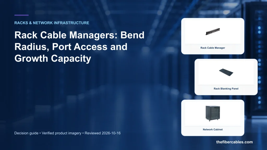 Rack Cable Managers: Bend Radius, Port Access and Growth Capacity