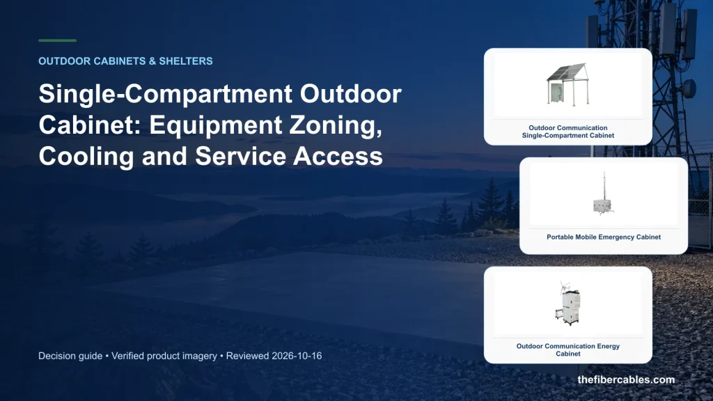 Single-Compartment Outdoor Cabinet: Equipment Zoning, Cooling and Service Access