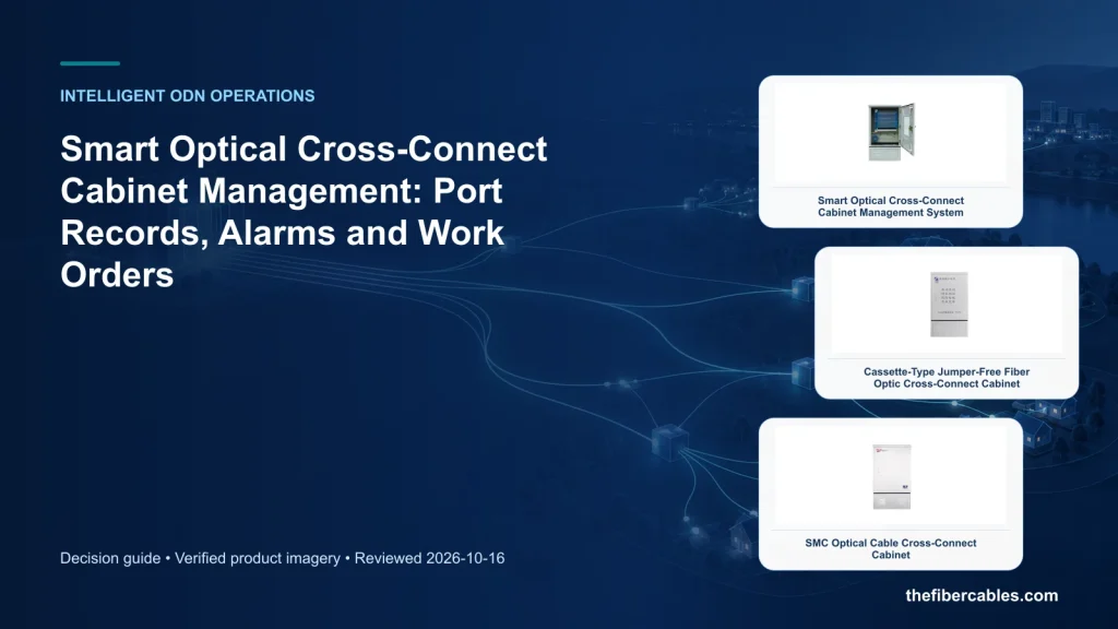 Smart Optical Cross-Connect Cabinet Management: Port Records, Alarms and Work Orders
