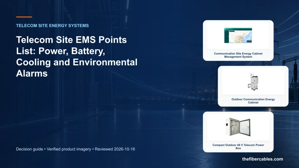 Telecom Site EMS Points List: Power, Battery, Cooling and Environmental Alarms