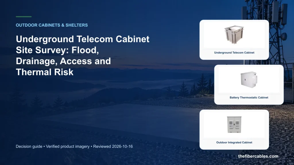 Underground Telecom Cabinet Site Survey: Flood, Drainage, Access and Thermal Risk