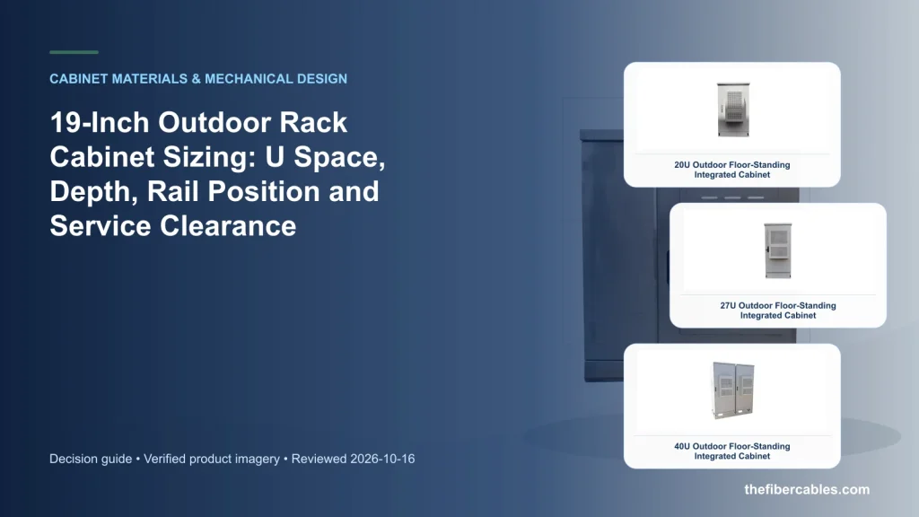 19-Inch Outdoor Rack Cabinet Sizing: U Space, Depth, Rail Position and Service Clearance