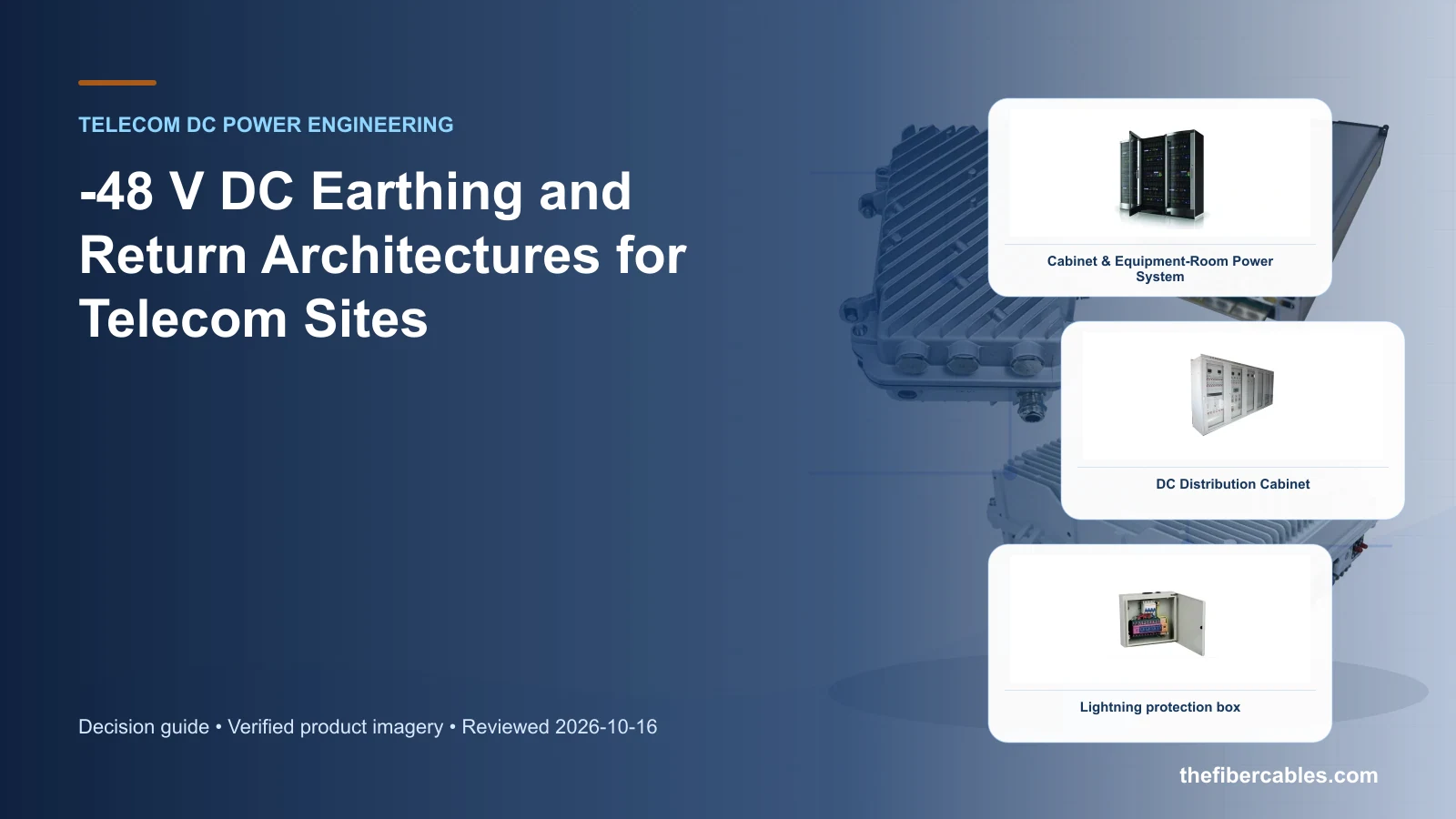 -48V telecom grounding: Cabinet & Equipment-Room Power System selection guide