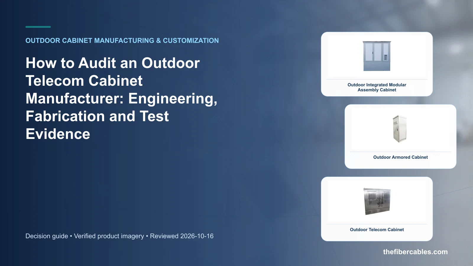 outdoor telecom cabinet manufacturer: Outdoor Integrated Modular Assembly Cabinet selection guide