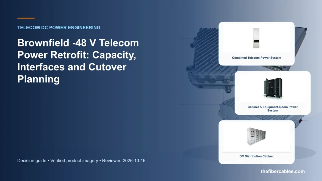 Brownfield -48 V Telecom Power Retrofit: Capacity, Interfaces and Cutover Planning