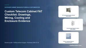 Custom Telecom Cabinet FAT Checklist: Drawings, Wiring, Cooling and Enclosure Evidence