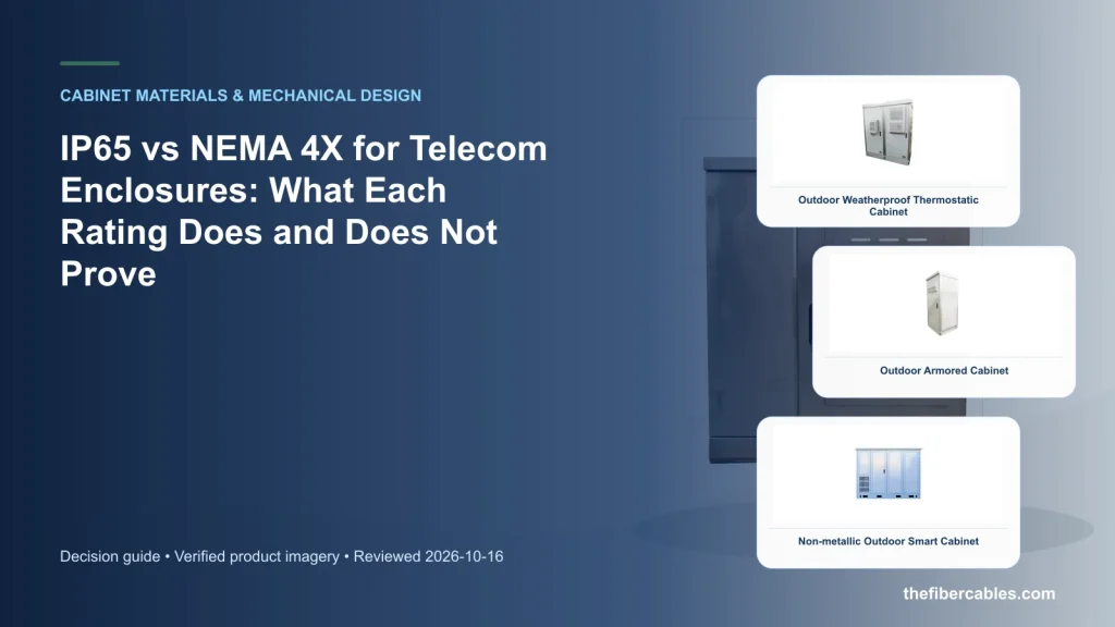 IP65 vs NEMA 4X for Telecom Enclosures: What Each Rating Does and Does Not Prove