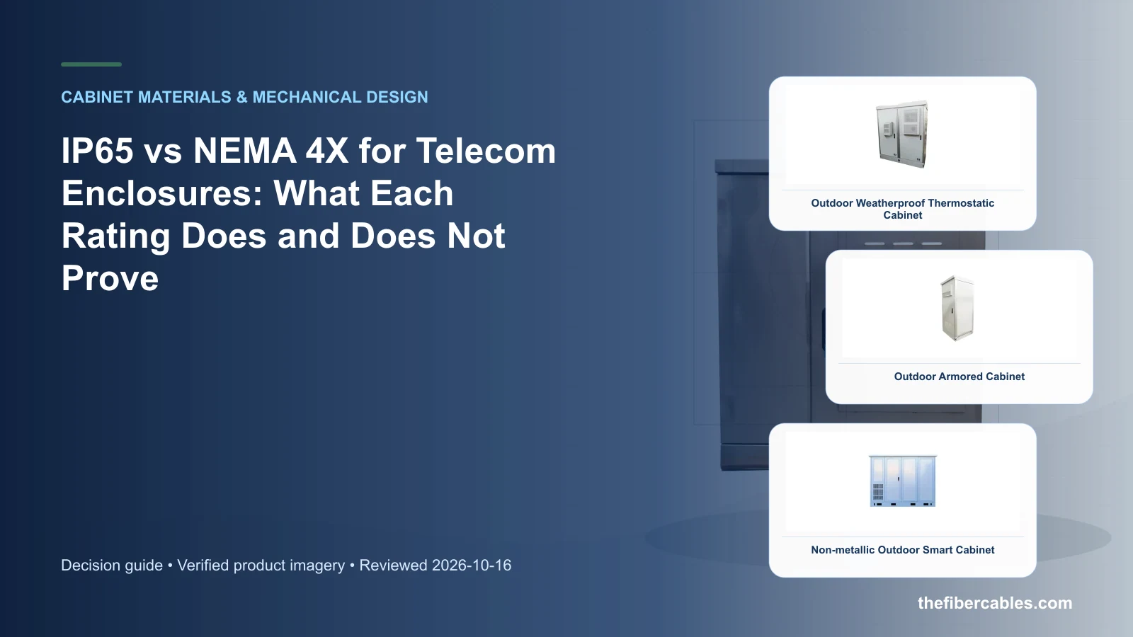 IP65 vs NEMA 4X enclosure: Outdoor Weatherproof Thermostatic Cabinet selection guide