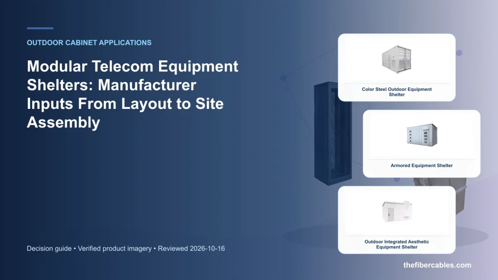 Modular Telecom Equipment Shelters: Manufacturer Inputs From Layout to Site Assembly