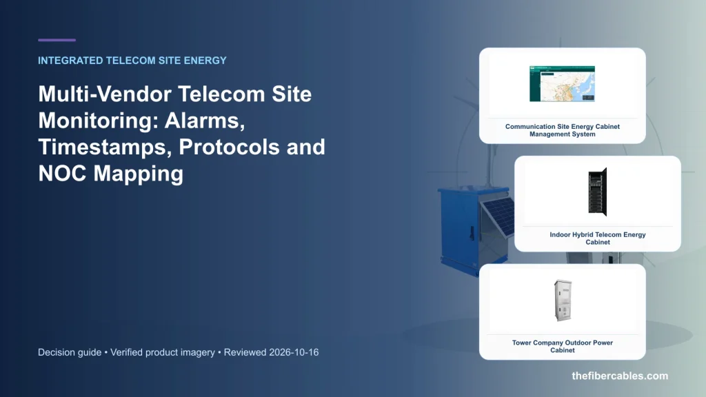 Multi-Vendor Telecom Site Monitoring: Alarms, Timestamps, Protocols and NOC Mapping