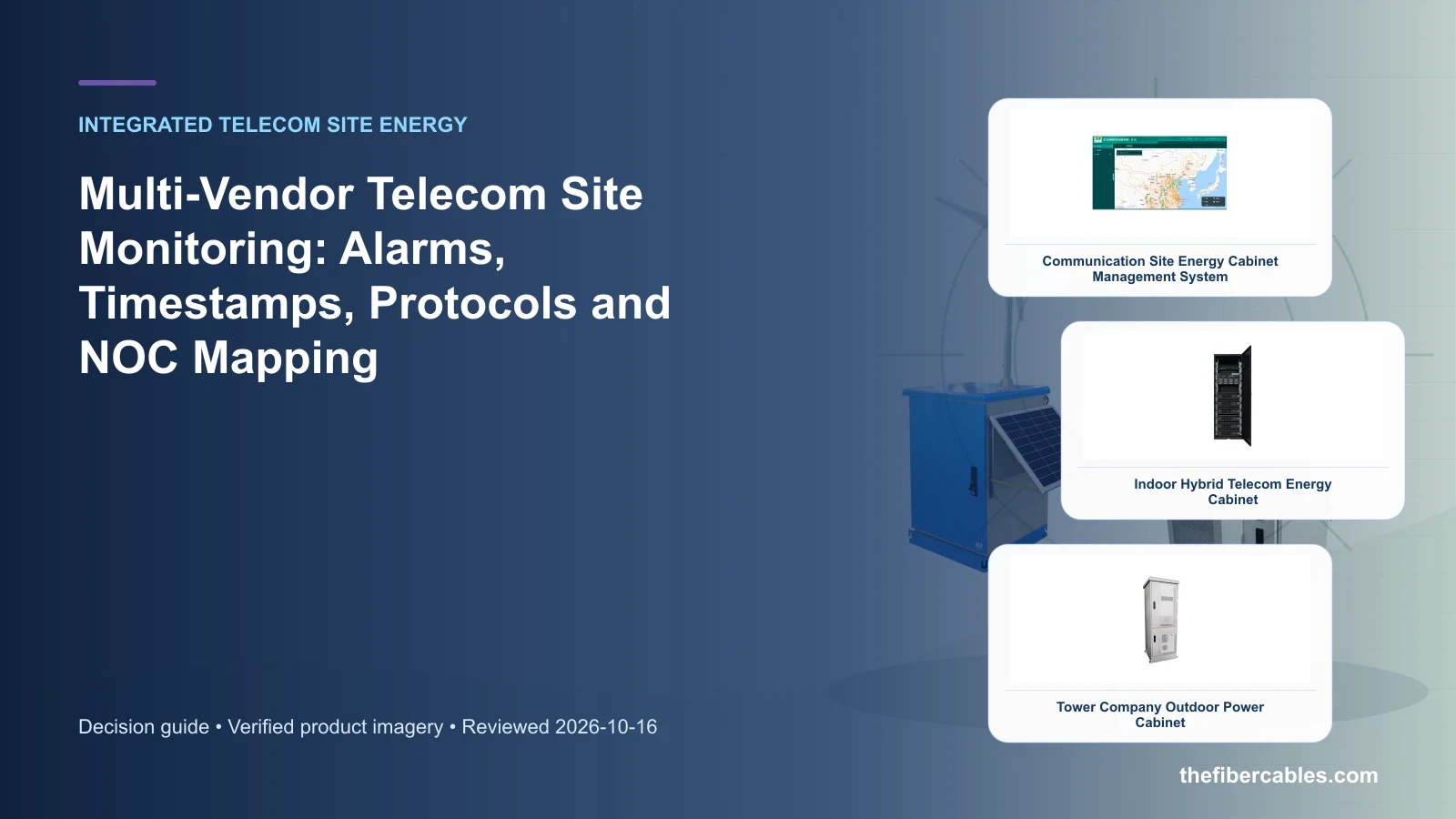 telecom site energy monitoring interoperability: Communication Site Energy Cabinet Management System selection guide