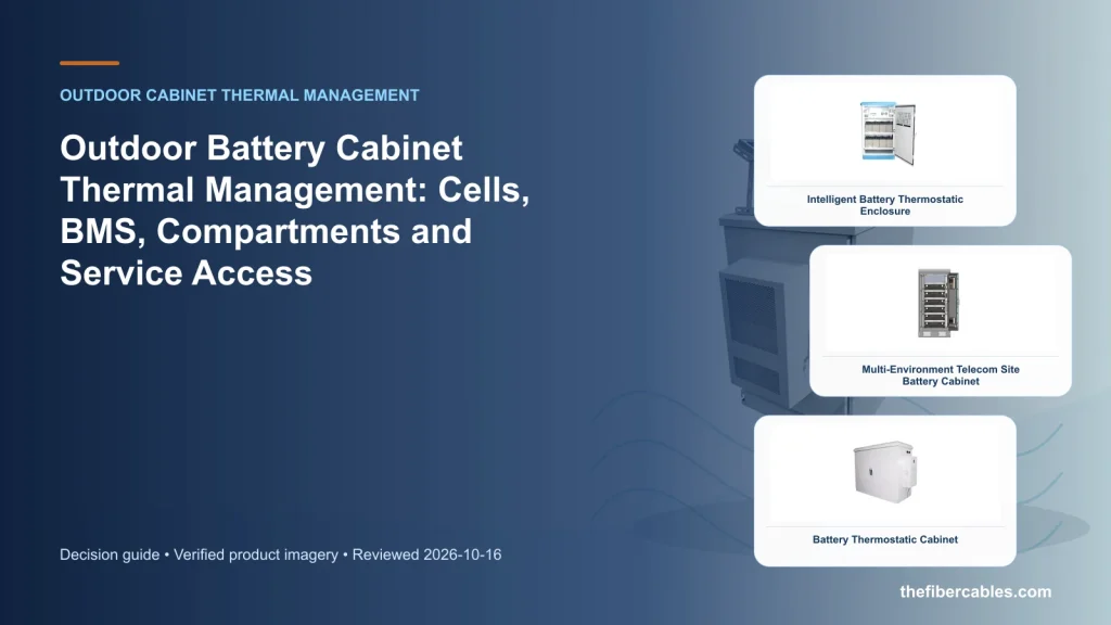 Outdoor Battery Cabinet Thermal Management: Cells, BMS, Compartments and Service Access