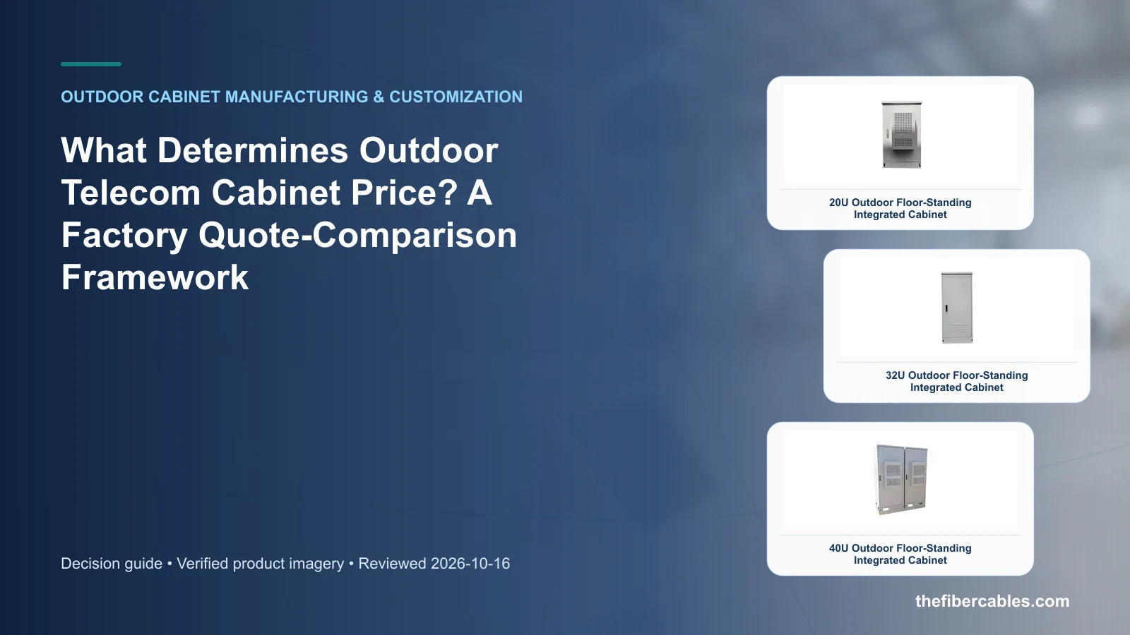 outdoor telecom cabinet price: 20U Outdoor Floor-Standing Integrated Cabinet selection guide