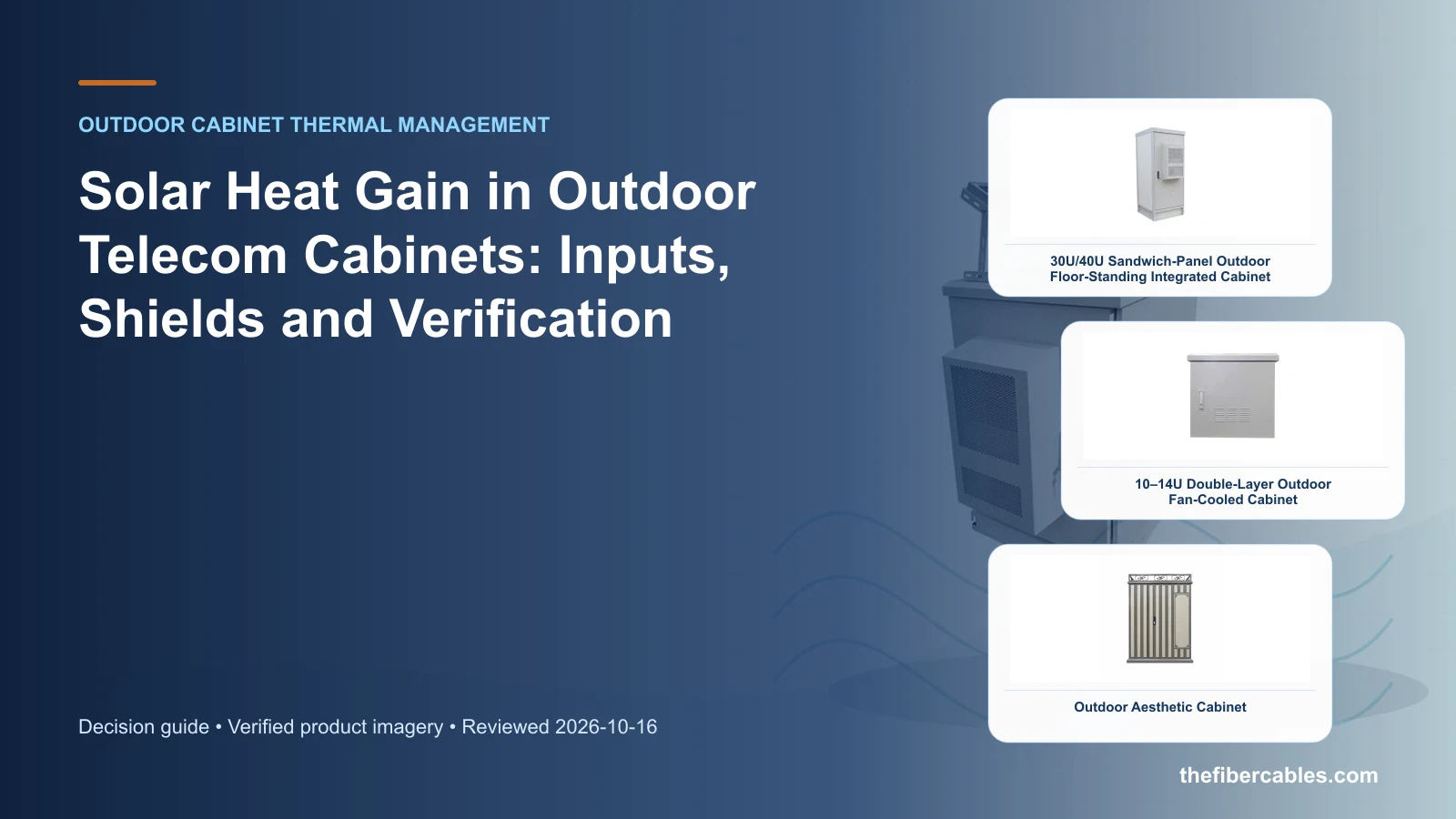 outdoor cabinet solar heat gain: 30U/40U Sandwich-Panel Outdoor Floor-Standing Integrated Cabinet selection guide