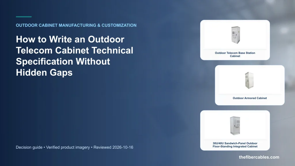 How to Write an Outdoor Telecom Cabinet Technical Specification Without Hidden Gaps