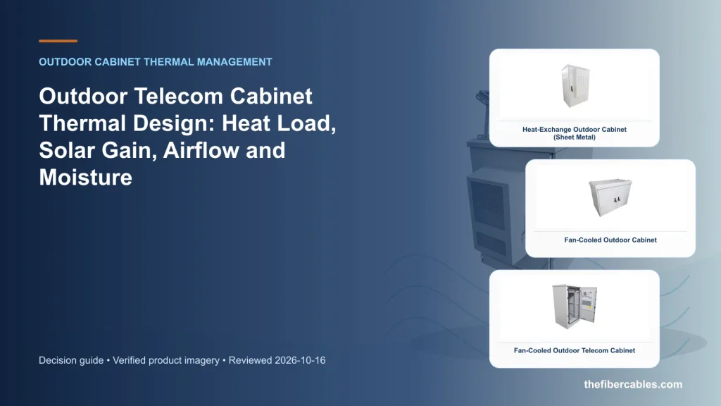 Outdoor Telecom Cabinet Thermal Design: Heat Load, Solar Gain, Airflow and Moisture