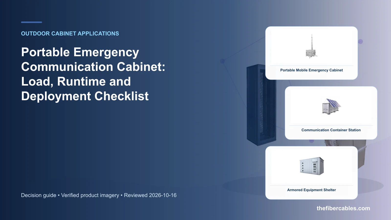 portable emergency communication cabinet: Portable Mobile Emergency Cabinet selection guide