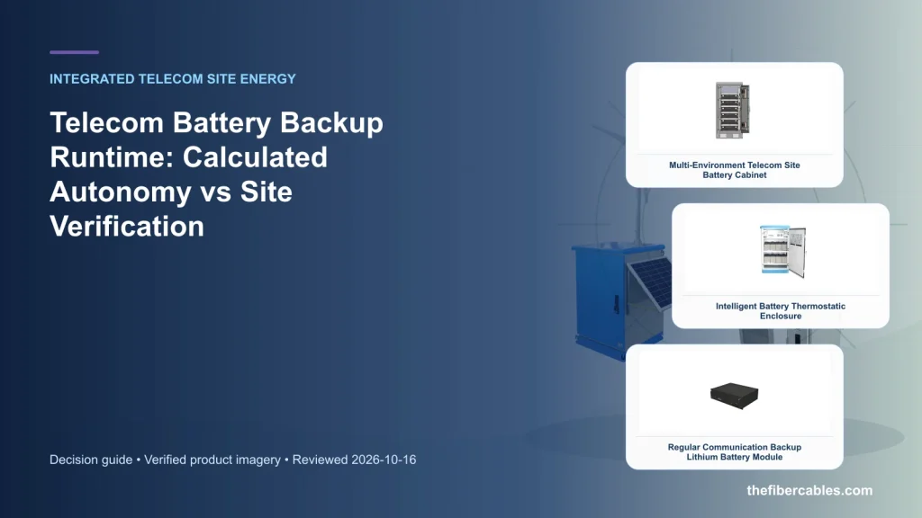 Telecom Battery Backup Runtime: Calculated Autonomy vs Site Verification