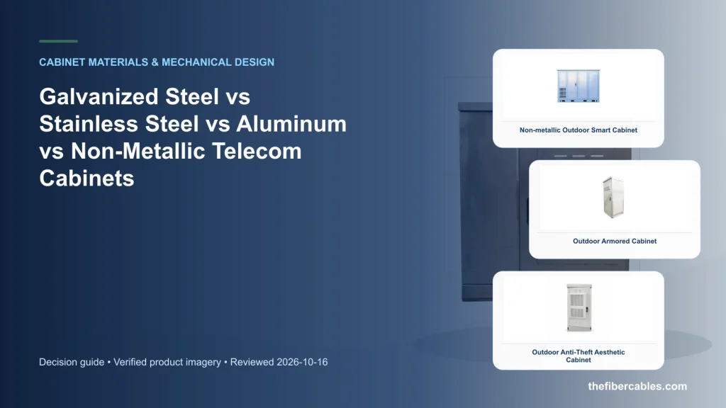 Galvanized Steel vs Stainless Steel vs Aluminum vs Non-Metallic Telecom Cabinets
