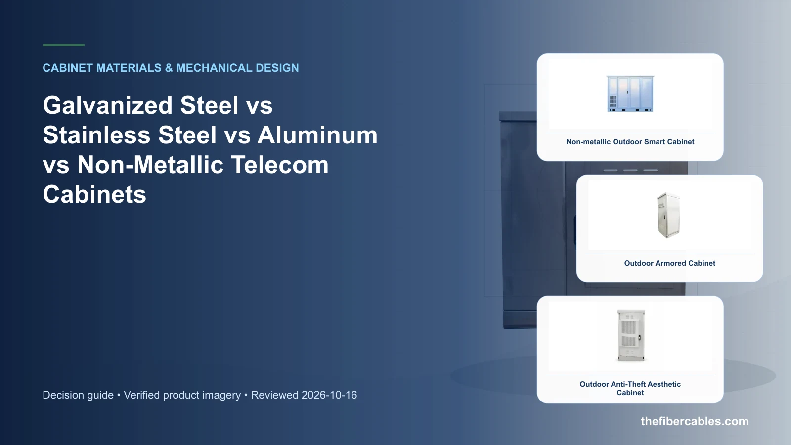 telecom cabinet material: Non-metallic Outdoor Smart Cabinet selection guide