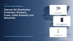 Telecom DC Distribution Protection: Breakers, Fuses, Cable Ampacity and Selectivity