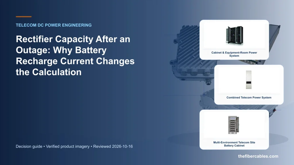 Rectifier Capacity After an Outage: Why Battery Recharge Current Changes the Calculation