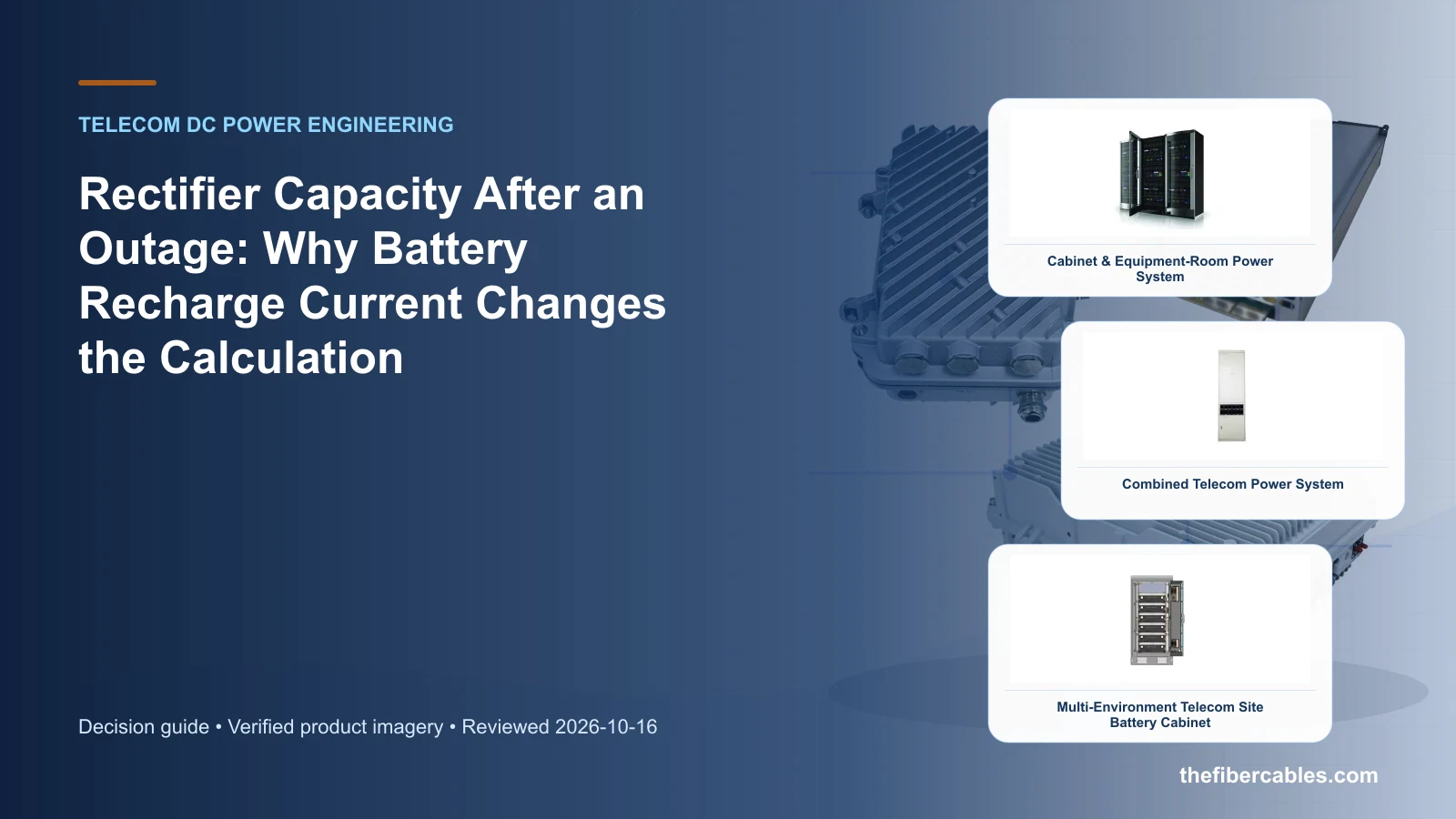 telecom rectifier battery recharge current: Cabinet & Equipment-Room Power System selection guide