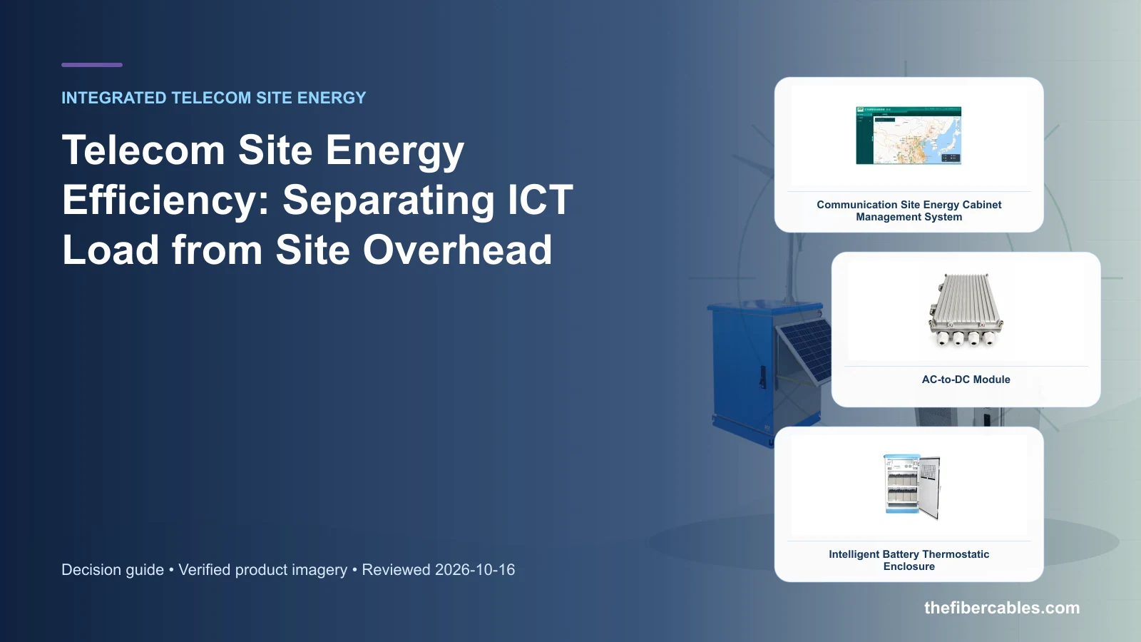 telecom site energy efficiency: Communication Site Energy Cabinet Management System selection guide