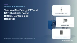 Telecom Site Energy FAT and SAT Checklist: Power, Battery, Controls and Handover