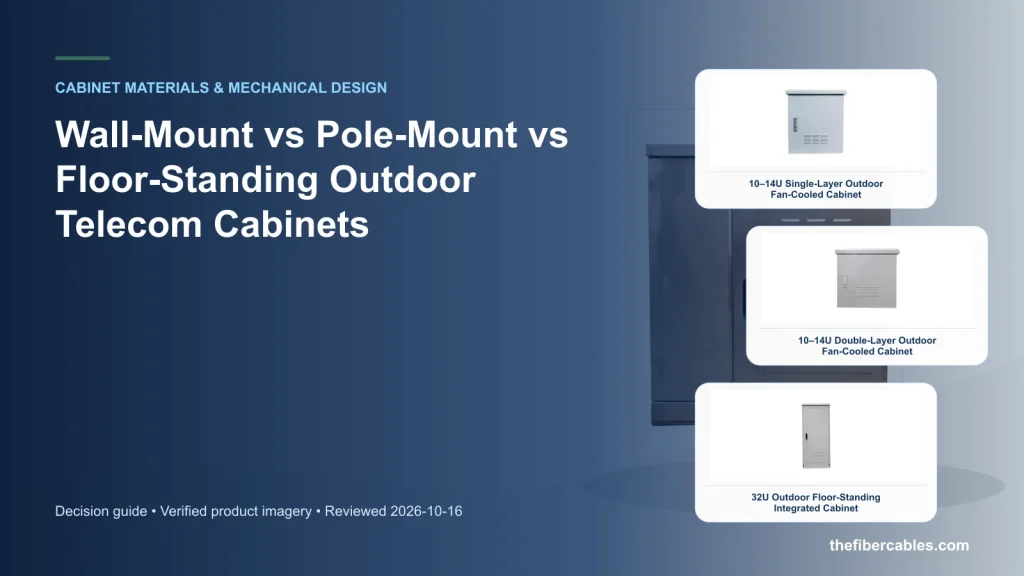 Wall-Mount vs Pole-Mount vs Floor-Standing Outdoor Telecom Cabinets