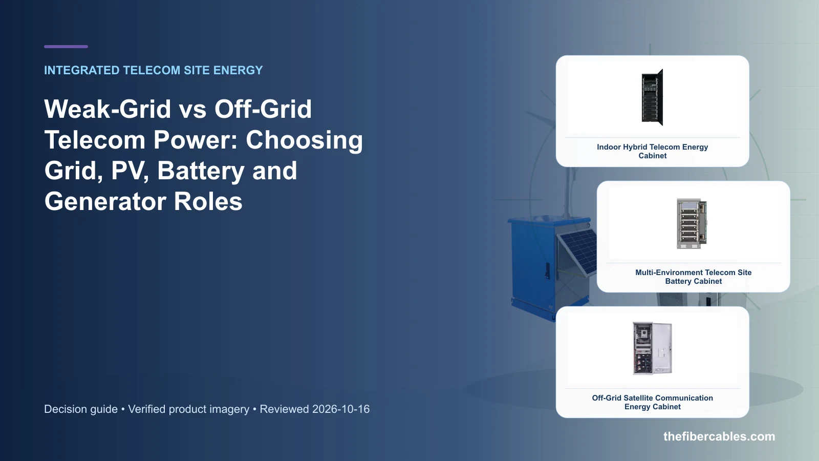 weak grid vs off grid telecom power: Indoor Hybrid Telecom Energy Cabinet selection guide