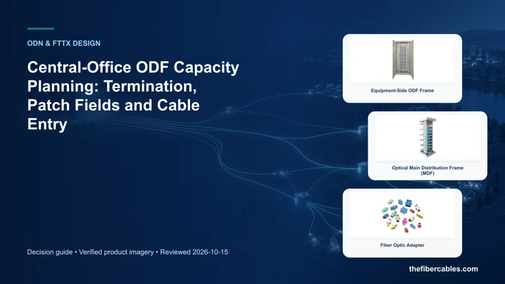 Central-Office ODF Capacity Planning: Termination, Patch Fields and Cable Entry