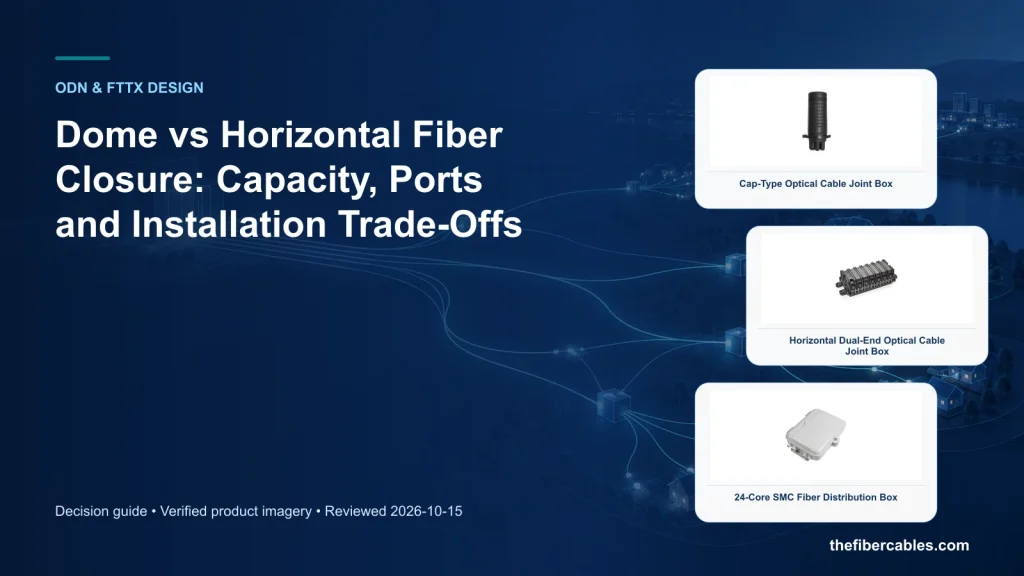 Dome vs Horizontal Fiber Closure: Capacity, Ports and Installation Trade-Offs