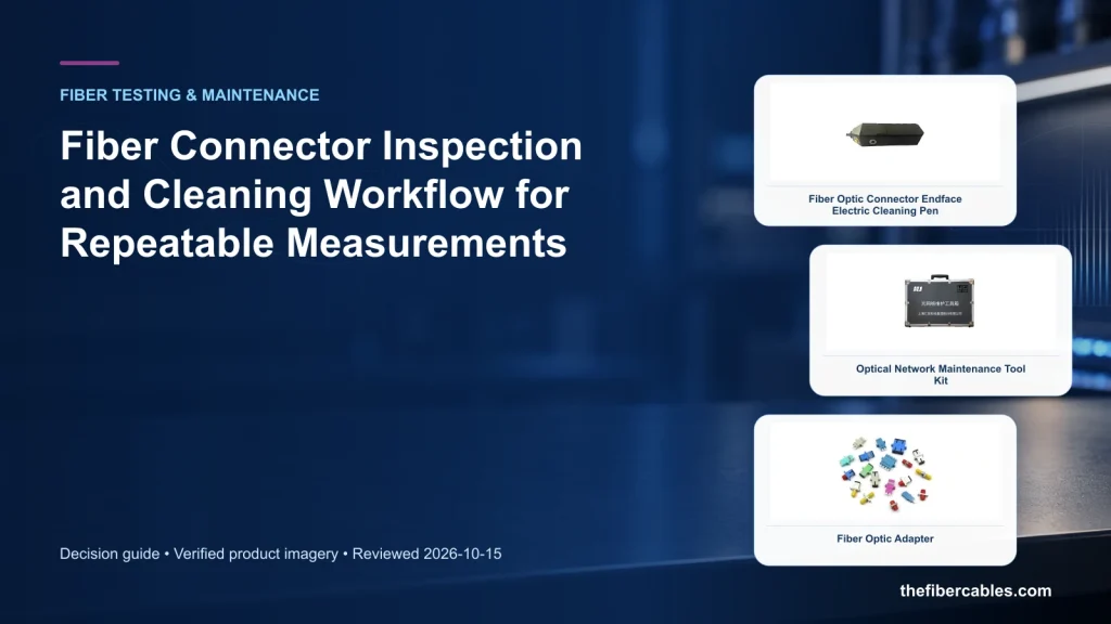 Fiber Connector Inspection and Cleaning Workflow for Repeatable Measurements
