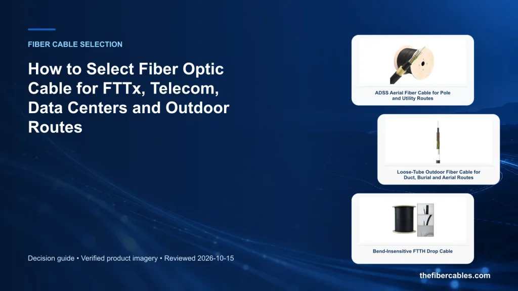 How to Select Fiber Optic Cable for FTTx, Telecom, Data Centers and Outdoor Routes