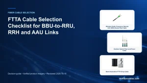 FTTA Cable Selection Checklist for BBU-to-RRU, RRH and AAU Links