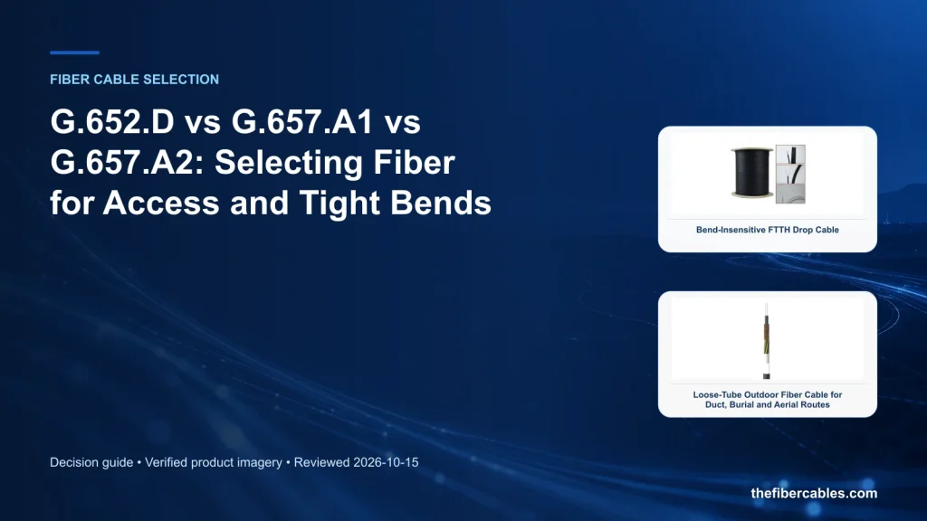 G.652.D vs G.657.A1 vs G.657.A2: Selecting Fiber for Access and Tight Bends