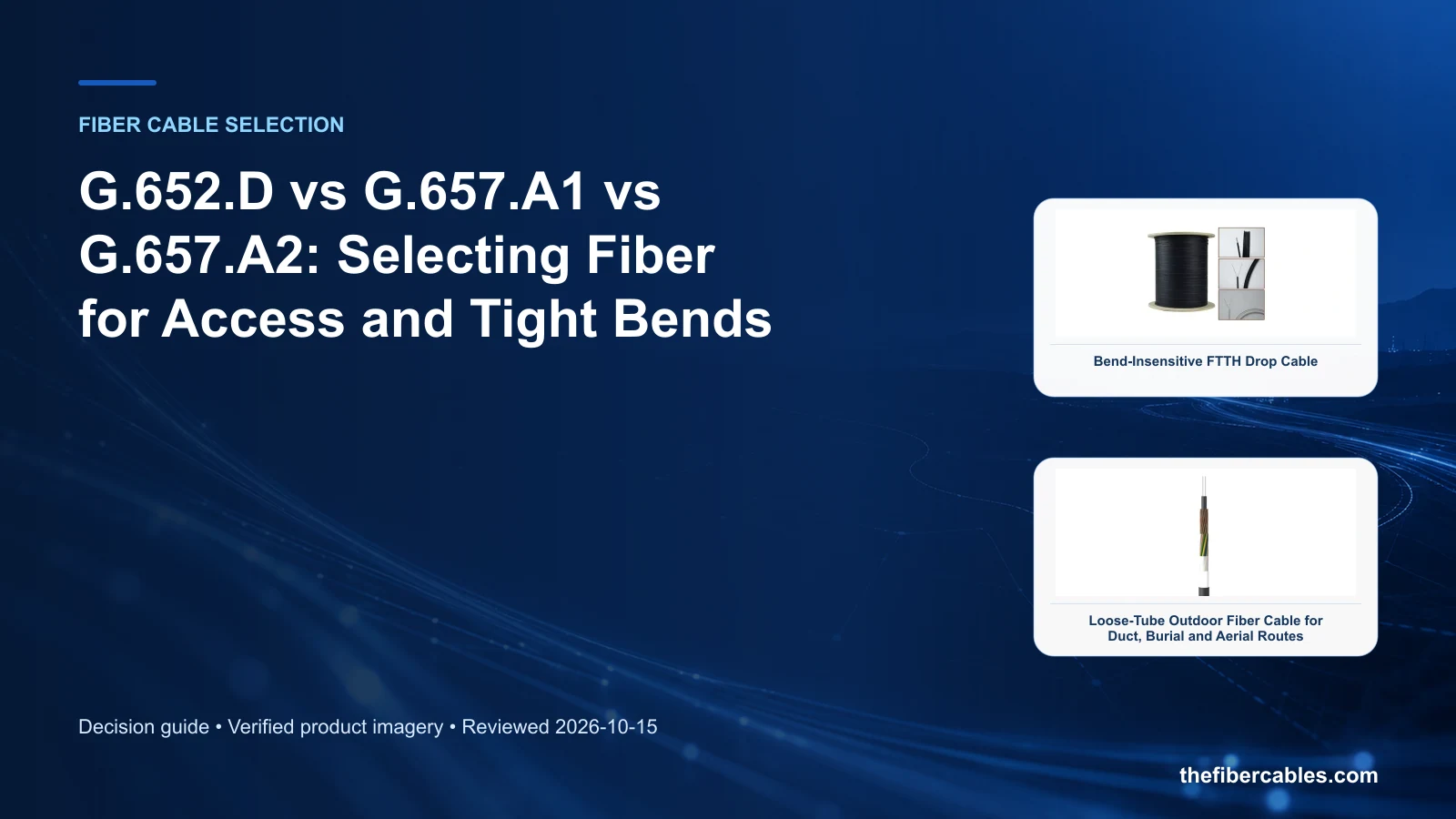 G652D vs G657A: Bend-Insensitive FTTH Drop Cable selection guide