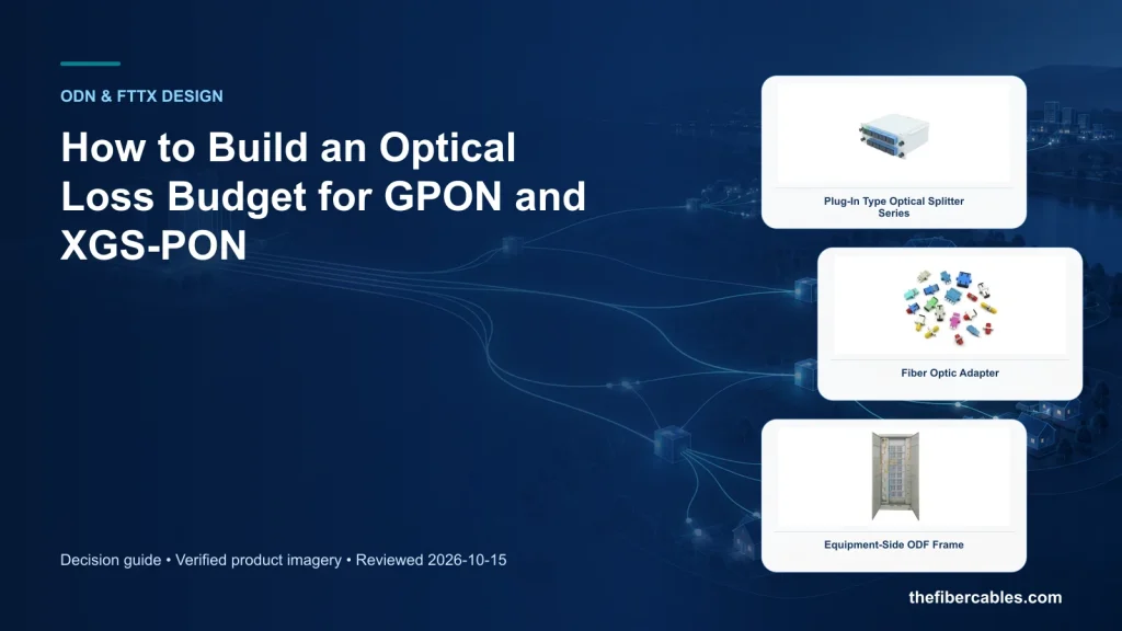 How to Build an Optical Loss Budget for GPON and XGS-PON