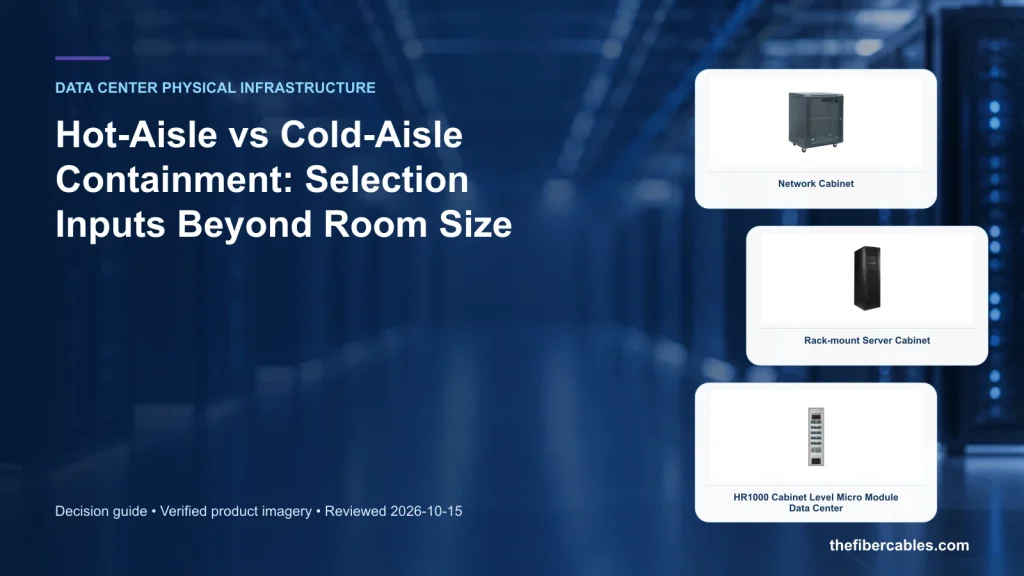 Hot-Aisle vs Cold-Aisle Containment: Selection Inputs Beyond Room Size